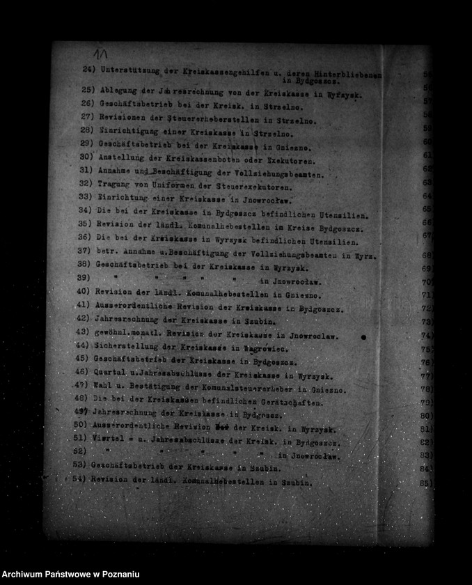 Obraz 17 z jednostki "/spisy akt przejętych przez Wydział Kasowy/"