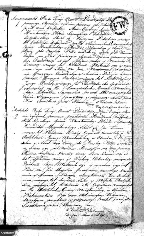 image.from.unit.number "Akta Urodzonych Gminy Mirosławskiey na Rok 1820"