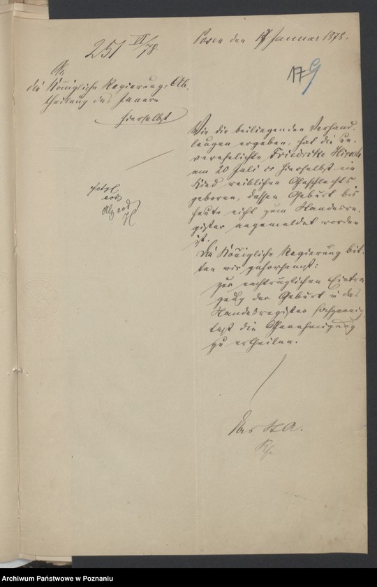 Obraz 19 z jednostki "Nachträgliche Eintragungen der Geburten und Berichtigungen der Geburtsregister"