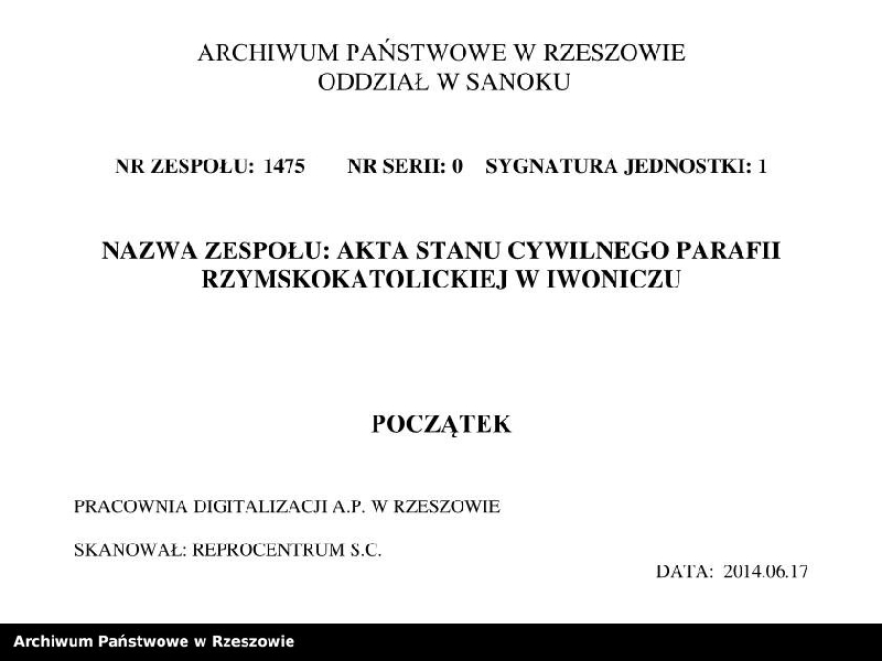 image.from.unit.number "Księga urodzeń dla miejscowości Iwonicz"