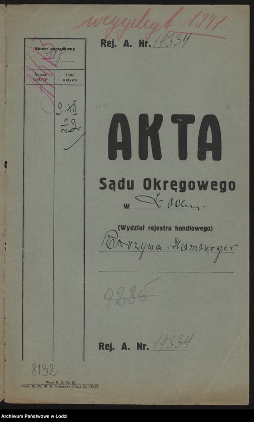 Obraz 2 z jednostki "Gerszon Pokrzywa, Berek Hamburger- sprzedaż wyrobów tekstylnych"