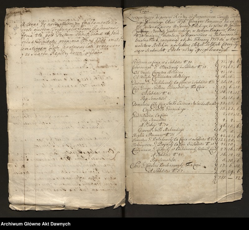 image.from.unit.number "Zbiór pism rozmaitych Wydziału Wojskowego tyczących, w. XVI - XVIII"
