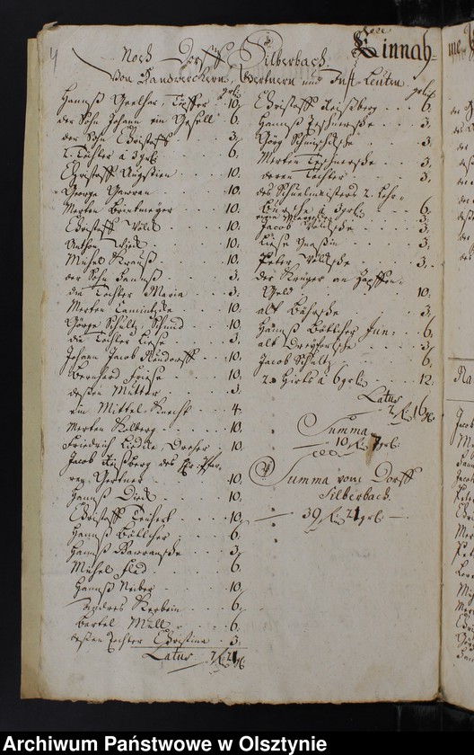 image.from.unit.number "Jahr Rechnung der Silberbachschen Kirchen"