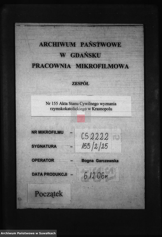 image.from.unit.number "Dokumenty k aktam brokosočetavšichsja Krasnopolskago Rimsko-Katoličeskago Prichoda za 1883 god."