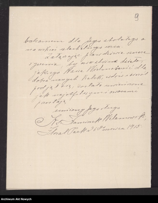 image.from.unit.number "Korespondencja organizacji polonijnych i osób prywatnych ze Stanów Zjednoczonych do I. J. Paderewskiego w sprawie pomocy dla ofiar wojny w Polsce"