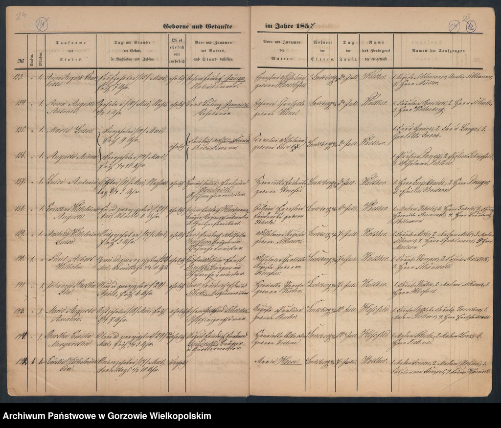 image.from.unit.number "Duplikate der Hauptkirche Landsberg an der Warthe (zawiera też księgę zgonów Konkordien Kirche z 1857 r.)"
