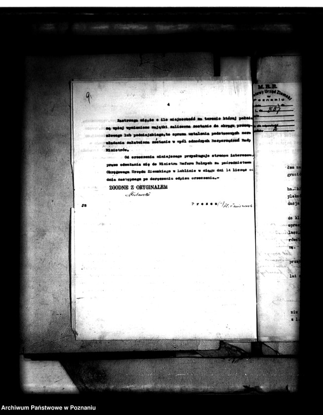 Obraz 13 z jednostki "Majątek Wierzenica powiatu poznańskiego wyłączenie z art. 4 i 5 ustawy o reformie rolnej August Cieszkowski"