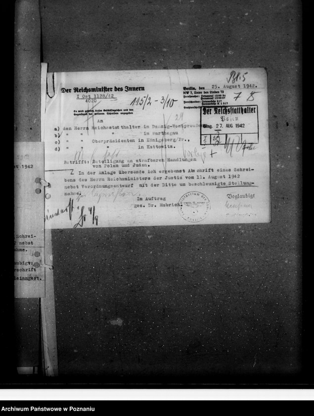 Obraz 12 z jednostki "Verordnung über die Strafbarkeit der Beteiligung an strafbaren Handlungen von Polen und Juden"