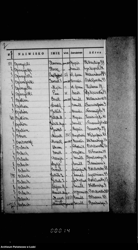 Obraz 12 z jednostki "Lista wyborców Gminy Wyznaniowej Żydowskiej w Łodzi 1924 r. lit. O"