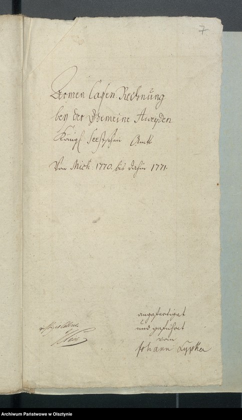 image.from.unit.number "Armen-Cassen-Rechnung bey der Gemeinde Aveyden"