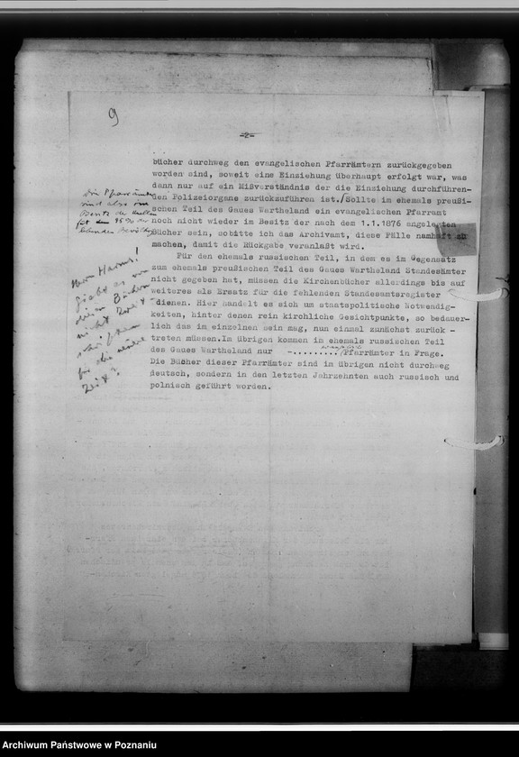 Obraz 13 z jednostki "Kirchenbücher der deutsch-evangelischen Kirche in Wartheland [korespondencja]"