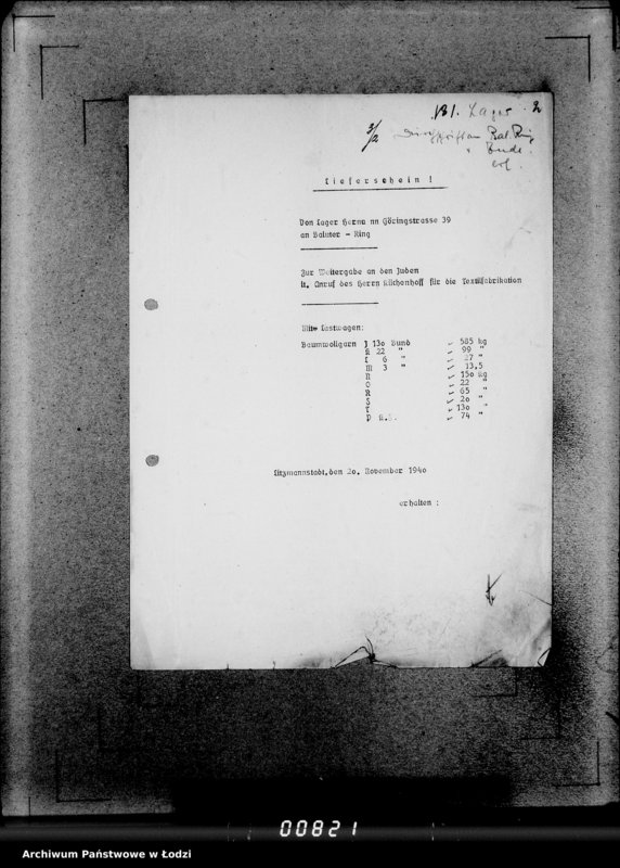Obraz 6 z jednostki "Lieferscheine"