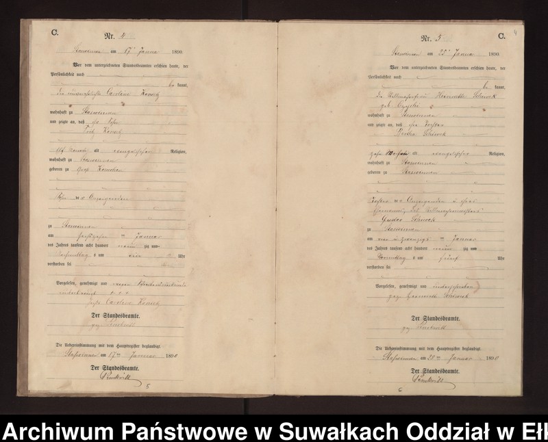 image.from.unit.number "Sterbe-Neben-Register des Preussischen Standes-Amtes Stasswinnen Kreis Loetzen"