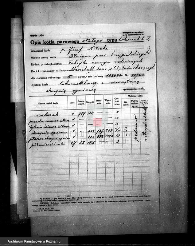 Obraz 6 z jednostki "Płużyna - Fabryka maszyn rolniczych - J. Nitsche nr woj. kotła 468"