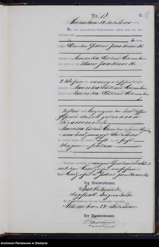 image.from.unit.number "Sterbe-Neben-Register Nr 1 - 73"