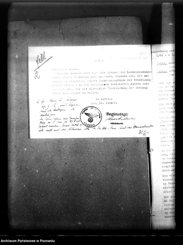 Obraz 6 z jednostki "Planung im Warthegau- Aufgabe und Organisation (oraz sprawozdania z podróży służbowych do wschodnich powiatów Kraju Warty)"