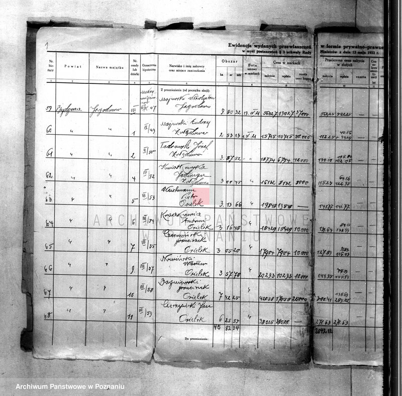 Obraz 3 z jednostki "/Ograniczenie obrotu nieruchomościami powstałymi z parcelacji/ pismo okólne Ministerstwa Rolnictwa i Reform Rolnych."