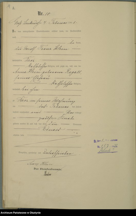 image.from.unit.number "Geburts-Haupt-Register Nr 1 - 106"
