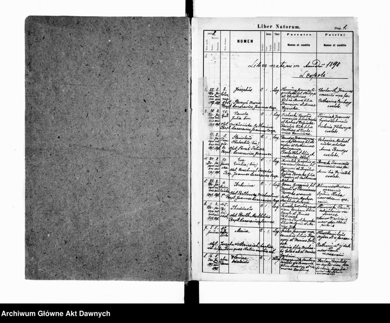 image.from.unit.number "Parafia: Lwów, parafia św. Anny. Dekanat: Lwów. Księga metrykalna urodzeń, ślubów i zgonów dla parafii miejskiej i wsi Kleparów."