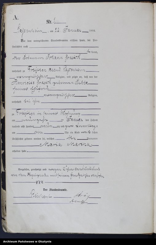 image.from.unit.number "Geburts-Haupt-Register Nr 1 - 74"