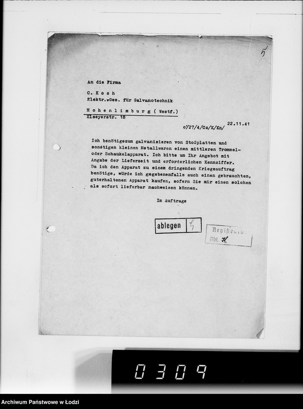 Obraz 9 z jednostki "[Korespondencja z urzędami, instytucjami i firmami] Lit.Ko-Ky"