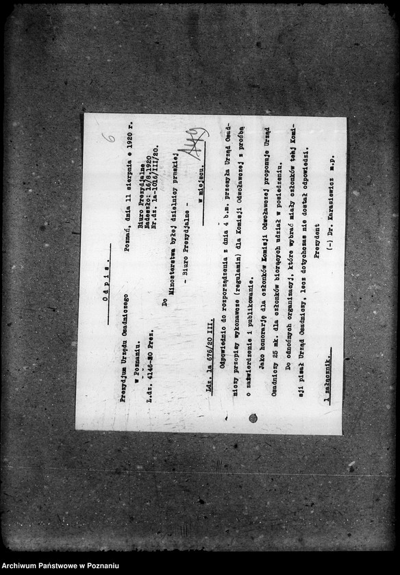 Obraz 10 z jednostki "Główny Urząd Ziemski w Warszawie Akta Biura Prezydialnego"