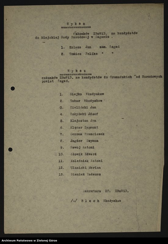 image.from.unit.number "Wykazy członków ZBoWiD wytypowanych na kandydatów do Rad Narodowych"