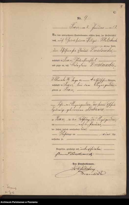 Obraz 12 z jednostki "Księga zgonów tom I"