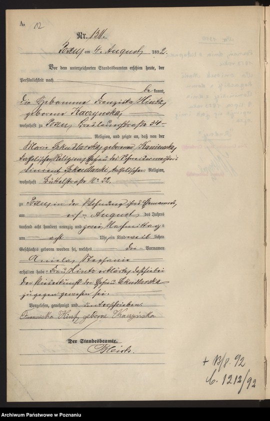 Obraz 15 z jednostki "Księga urodzeń t. IV"