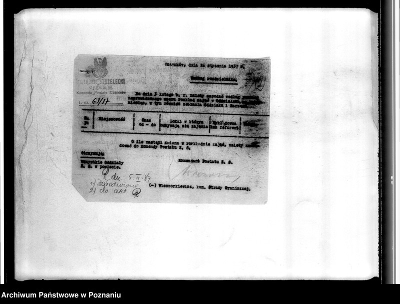 Obraz 16 z jednostki "Korespondencja Związku Strzeleckiego - sprawozdania z wycieczek i zawodów strzeleckich, sprawozdania z działalności"