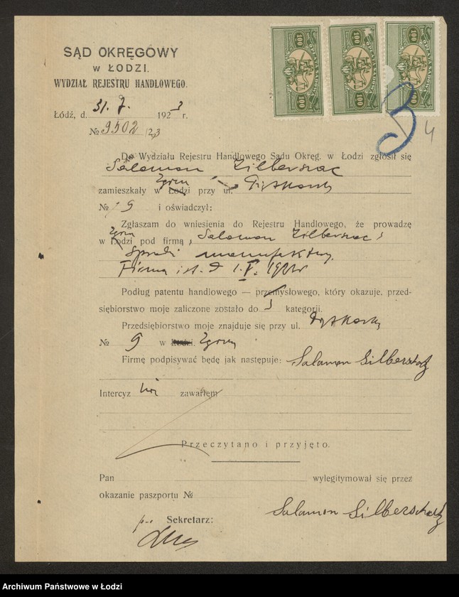 Obraz 6 z jednostki "Salomon Zilberszac – sprzedaż manufaktury"