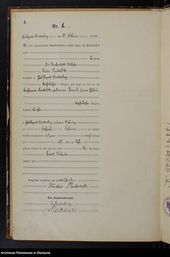 image.from.unit.number "Geburts-Haupt Register Nr 1 - 4,1 i 1 - 3"