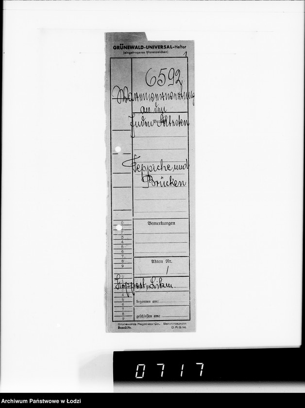 Obraz 5 z jednostki "Warenverwertung am Lager 91. [Aufträge] 6401-6600"