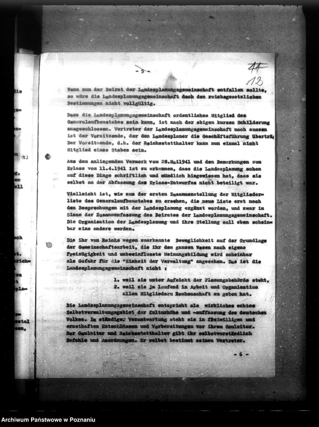 Obraz 16 z jednostki "Planung im Warthegau- Aufgabe und Organisation (oraz sprawozdania z podróży służbowych do wschodnich powiatów Kraju Warty)"