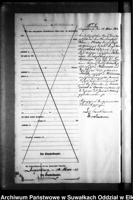 image.from.unit.number "Sterbe-Neben-Register des Preussischen Standes-Amtes Kehlen Kreis Angerburg"