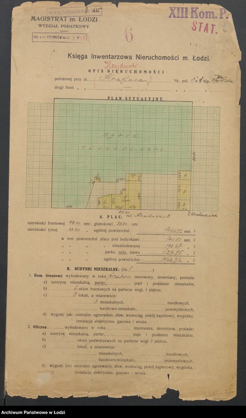 image.from.unit.number "Księga inwentarzowa nieruchomości m. Łodzi ul. Krakusa"