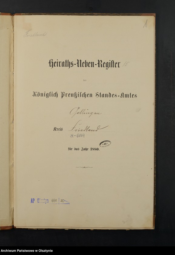 image.from.unit.number "Heiraths-Neben-Register Nr 1 - 19"