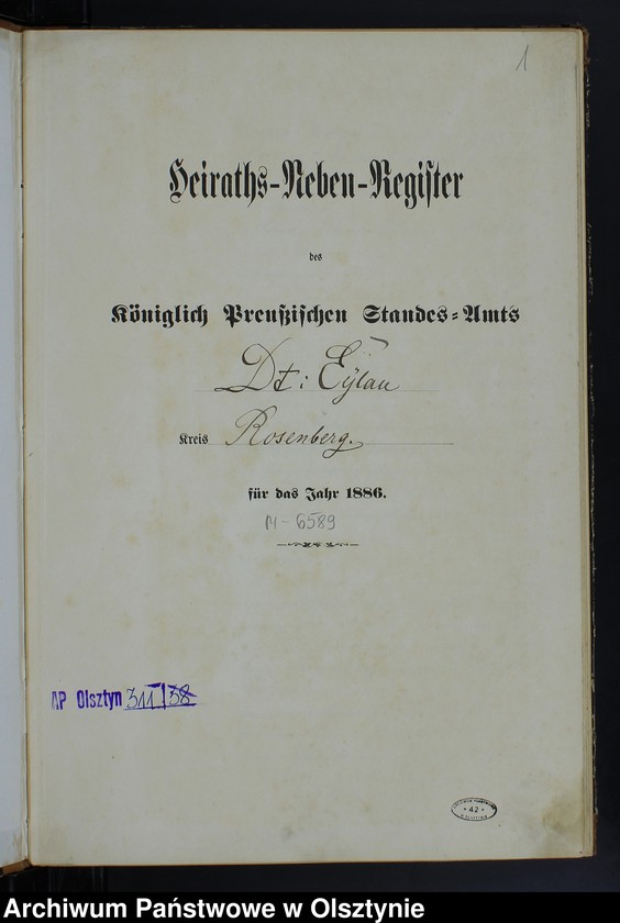 image.from.unit.number "Heiraths-Neben-Register Nr 1 - 33"