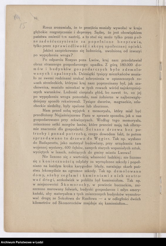 Obraz 15 z jednostki "[Broszura zawierająca treść wystąpienia posła Władysława Długosza]"