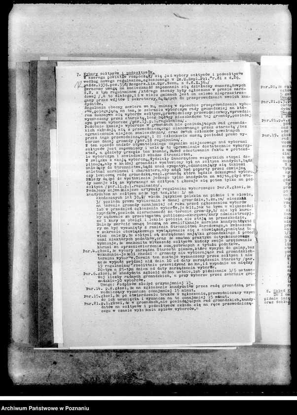 Obraz 16 z jednostki "Zarządzenia i okólniki. Korespondencja dotycząca spraw organizacyjnych i personalnych członków Stronnictwa - powiadomienia o odprawach, zebraniach, zmiany osobowe itp.."