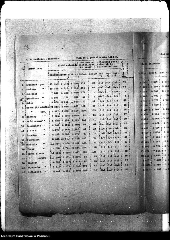 Obraz 17 z jednostki "Statystyka [członków kas chorych]"