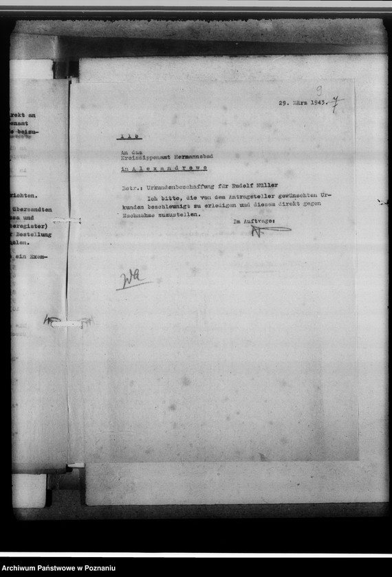 Obraz 13 z jednostki "[Korespondencja w sprawach organizacyjnych i działalności], Kreissippenamt Hermannsbad [Ciechocinek, powiat Aleksandrów Kujawski, województwo bydgoskie]"