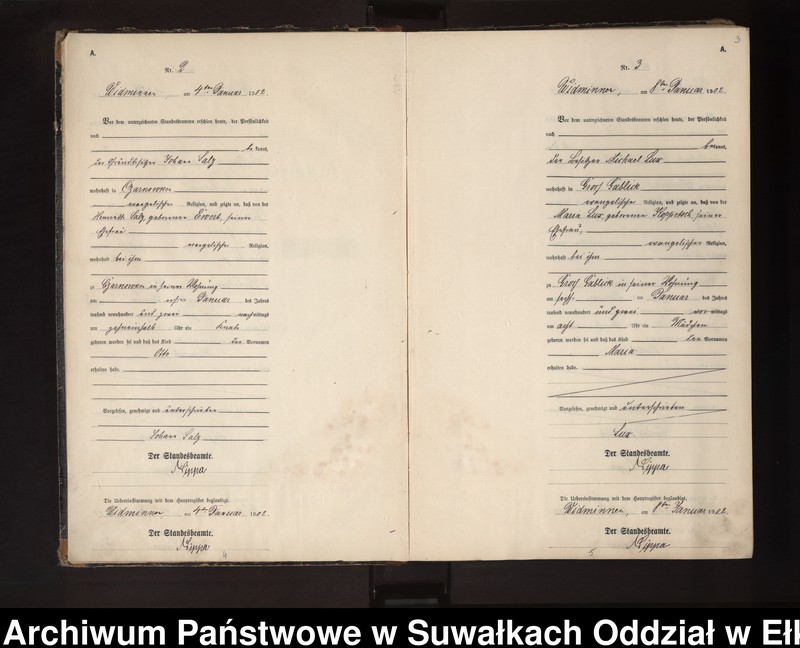 image.from.unit.number "Geburts-Neben-Register des Preussischen Standes-Amtes Widminnen Kreis Loetzen"