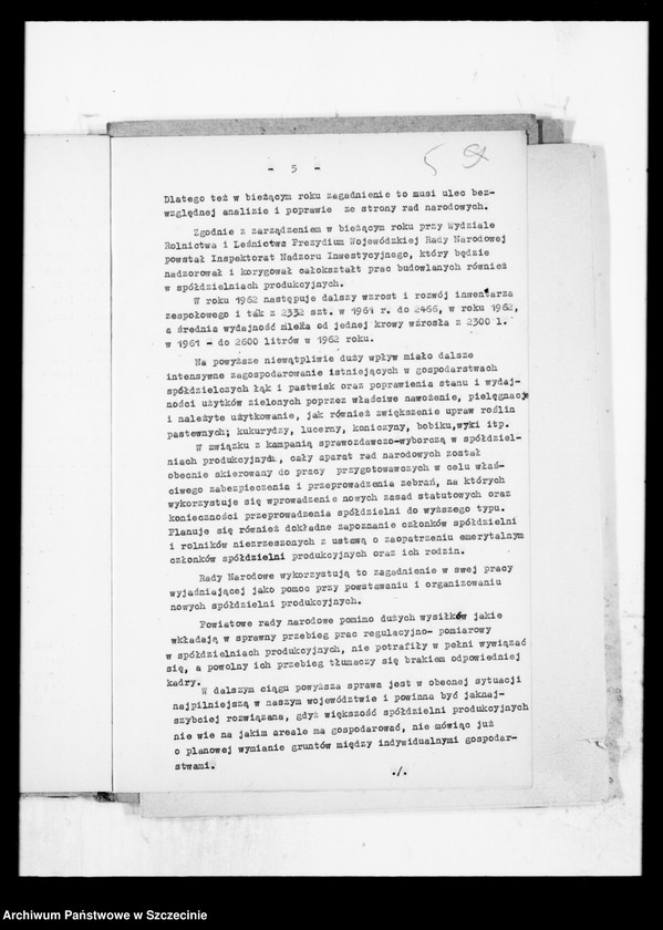 Obraz 9 z jednostki "Informacja dotycząca umocnienia rolniczych spółdzielni produkcyjnych w województwie szczecińskim"