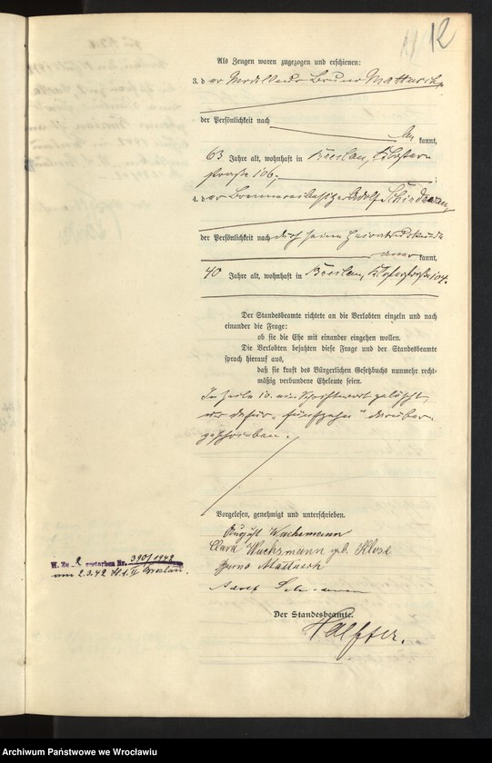 image.from.unit.number "Heiraths-Haupt-Register Breslau II 1907 Band 2"