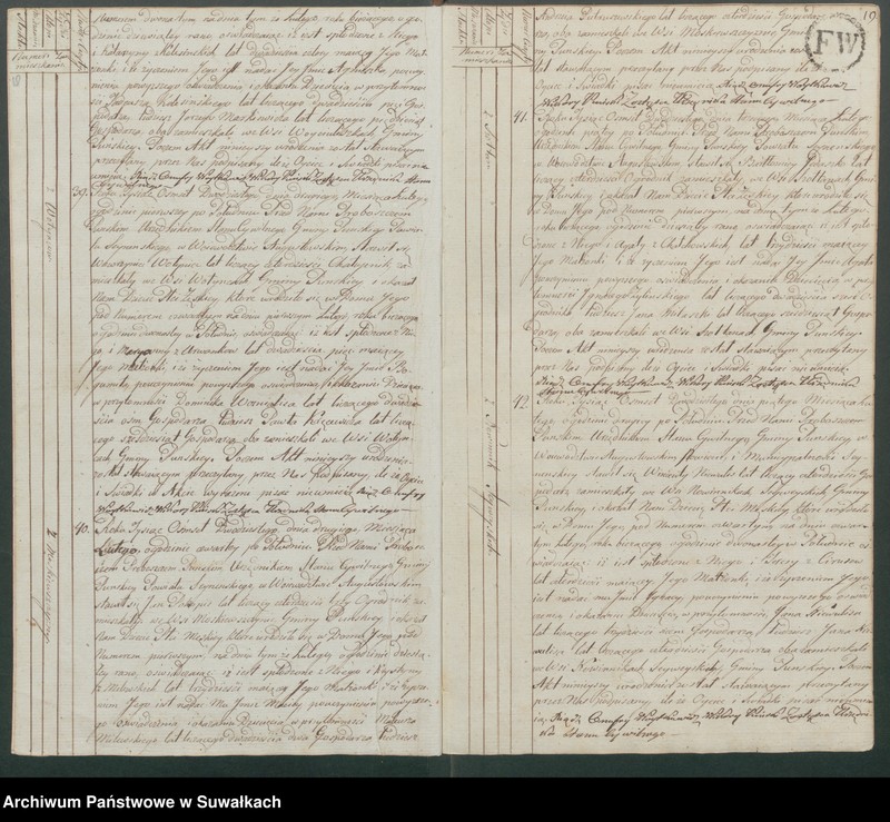image.from.unit.number "Akta urodzonych gminy puńskiey od 1-go stycznia do dnia ostatniego grudnia 1820roku."