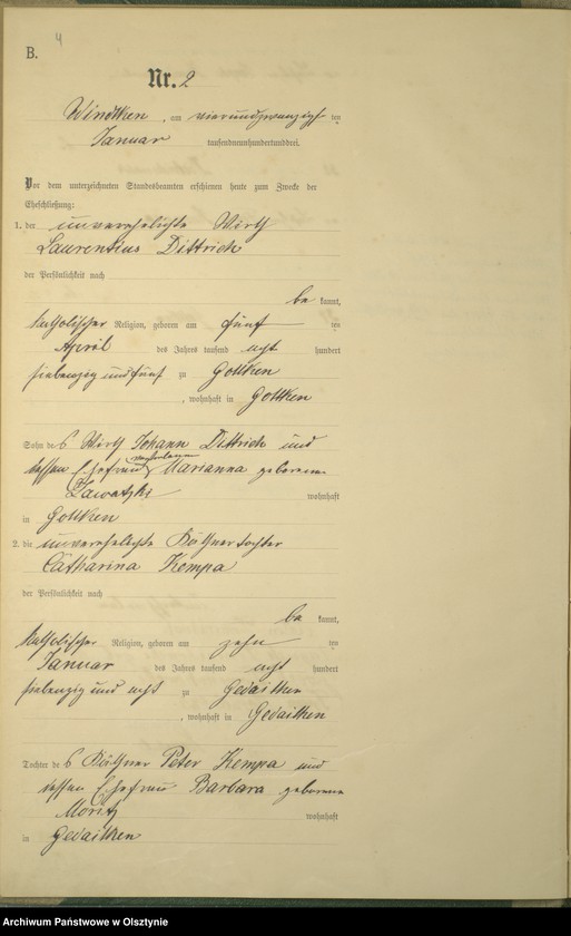 image.from.unit.number "Heiraths-Haupt-Register Nr 1 - 16"