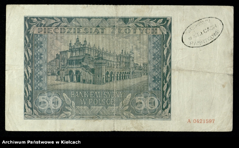 image.from.unit.number "Banknoty polskie z okresu II wojny światowej. Bony i bilety Polskiej Krajowej Kasy Pożyczkowej z okresu I wojny"