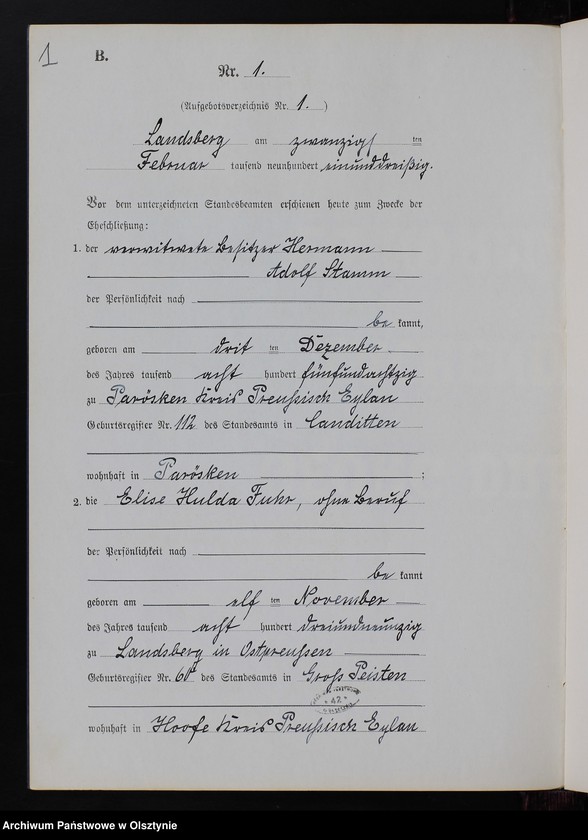 image.from.unit.number "Heiraths-Neben-Register Nr 1 - 13 [ Księga małżeństw - wtóropis ]"