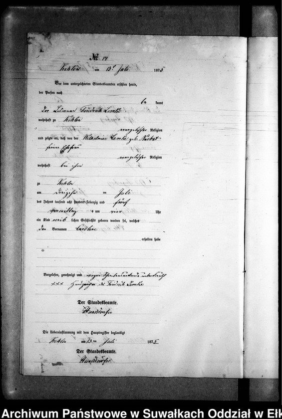image.from.unit.number "Geburts-Neben-Register des Preussischen Standes-Amtes Kehlen Kreis Angerburg"
